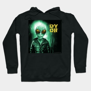 Funny Alien Gold Eye Retro Sci Fi DYOR Hoodie